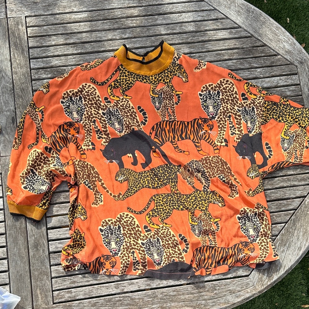 Anthropologie Animal Print Shirt
